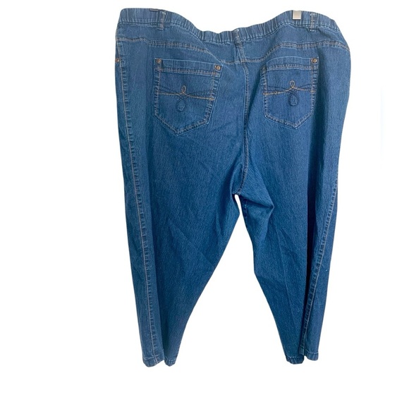 Pennington’s Denim Capris, Medium Weight, Back Pockets, Elastic Waist w Stretch - Picture 3 of 12